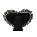 GratituValley Be My Valentine - Beautiful Sparkling Love Heart Picture Frame for 4x6 Photo. Highly Decorative Frame Filled with Turquoise Rhinestones and Striking Black Enamel Dots. A Perfect Gift