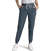 Dvoliaw Medical Scrub Pants for Women, Jogger Pants with 6 Pockets, Soft Womens Scrubs Pant Drawstring Mid-Rise Cargo Pants