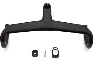 T800 Carbon Fiber Integrated Road For Bike Handlebar | 350g Ultralight Drop Bar with -6° Angle for Gravel Cycling | Matte Bla