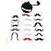 Ohuhu Party Costume Props 58 Piece DIY Kit, Photo Booth Props Dress-up Accessories for Christmas Costume, Wedding Party Reunions Birthdays