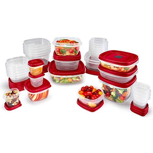 Rubbermaid 60Piece Food Storage Containers with Lids, Salad Dressing