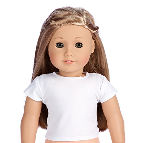 White T-shirts - pack of 3 - 18 Inch American Girl Doll Clothes (doll not included)