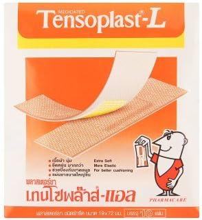 Tensoplast-L Medicated Plaster Size 19x72 Mm. 10 Pcs.