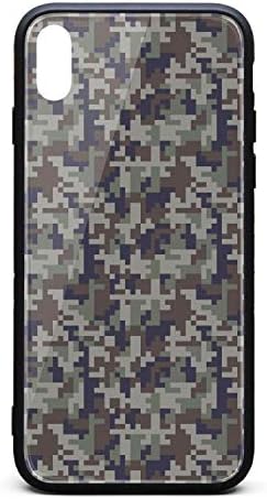 Srel rtrterwe Phone case for iPhone X/iPhone Xs/iPhone Xs Max Army Desert Digital camo Bumper Matte TPU Protective Back Mobile Cover Cell Phone Holder