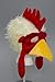 jAc unisex adult Velvet Chicken costume headwear and hats, Red/White/Yellow, Medium US