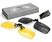 ElementsActive Polarized Clip On Sunglasses for Driving with UV Protection and Convenient Flip Up Extra Hidden Clips - Large Lens - Double Combo Set