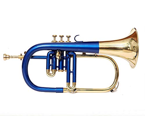 Flugel Horn 3 Valve, Bb (BLUE + BRASS) - Thumbnail 4