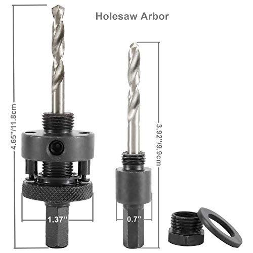 HighFree Bi-Metal Hole Saw Cutter Kit Durable High Speed Steel Hole Saw Blades for Hole Cutting on Metal, Wood, PVC Board, Plastic and Drywall (3/4" to 2-1/2")