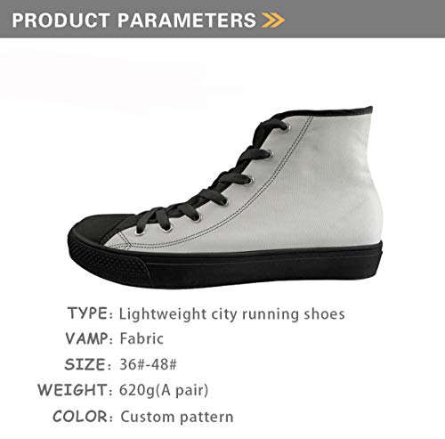 LedBack Periodic Table High Top Canvas Shoes for Women Causal Sneakers Teenagers Girls Lightweight 3D Trainers Size 5-11