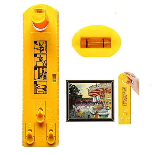 Multifunction Level Ruler Bubble Level Measuring Tool Picture Frame Hanger ABS Plastic DIY Hand Tool1 Pack - Thumbnail 4