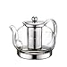 Glass Teapot with infuser, Tea Infusers for Loose Tea, Small Loose Leaf Tea pot, Heat resistant, Ideal for Tea Parties and Stovetop Brewing，1200ml