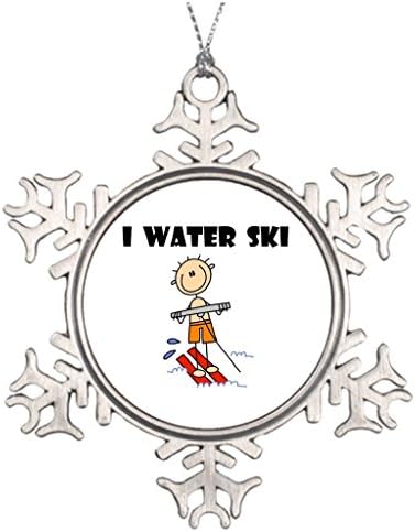 Pracy Tree Branch Decoration I Water Ski Water Skiing Picture Snowflake Ornaments