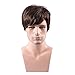 MelodySusie Men’s Wig Dark Brown Natural Looking Short Wigs with Wig Cap for Daily Halloween Wear and Formal Occasions, Dark Brown