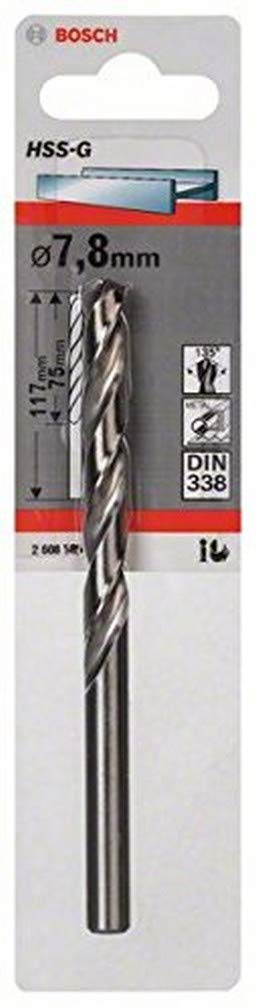Bosch 2608585931 7.8 x 75 x 117 mm HSS-G DIN338 Drill Bits