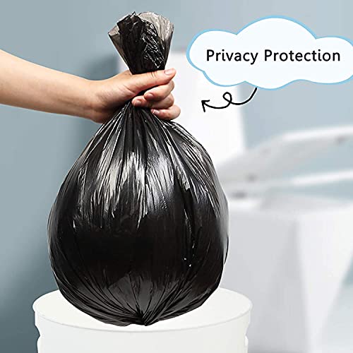 LYLYMYKHH Garbage Bags Small Trash Bags, 50 Count 4 Gallon Plastic Bags Bin Bags 45 * 50cm Wastebasket Bin Liners for Home Bathroom Bedroom Office Black Dustbin Bag, Disposable Bags (Black(Small))