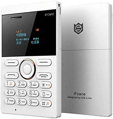 Twinbuys E1 Ultra Thin Mini Card Pocket Phone Long Standby Low Radiation Support GSM Bluetooth MP3 FM Radio Alarm Clock for Students Children (White)
