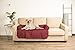 E-Living Store Pet Furniture Protector Non-Slip Water-Resistant Cover for Dogs and Cats with 3-Sided Bolster Soft Fabric – Large, Cranberrythumb 3