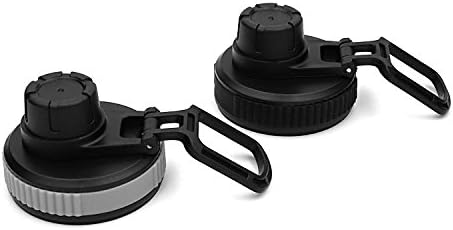 yczc Flip Lid/Cap for Hydro Flask Wide Mouth Sports Water Bottle with Flip Top, Fits Hydro Flask Water Bottle, 2 Packs Of Black White