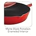 Tramontina Bestow Enameled Cast Iron Skillet with Lid, 10-inch Frying Pan, Red