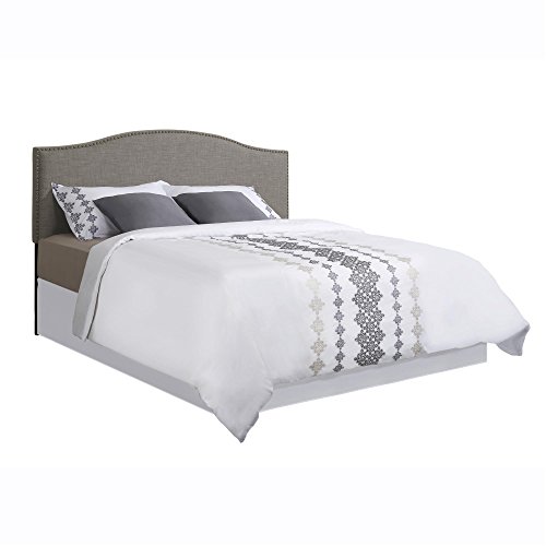 Dorel Living Winsted Linen King Headboard with Nailheads, Gray Pricepulse