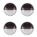 Kinna 4-Pack Brown Solar LED Fence Lights Waterproof Wall Mount Deck Warm White Lights