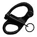 Jig Pro Shop (2) Pack Stainless Steel Fixed Eye Snap Paracord Shackle (Black)