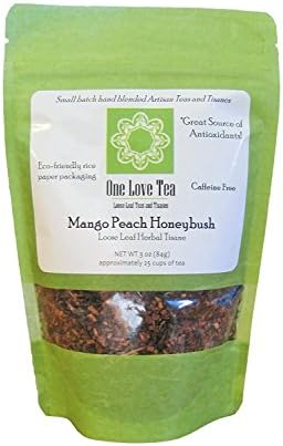 One Love Tea - Mango Peach Honeybush - 3 Oz Loose Leaf Herbal Tisane