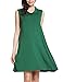 Meaneor Women's Cowl Neck Sleeveless Tank Top Loose Flowy Mini Tunic Dress