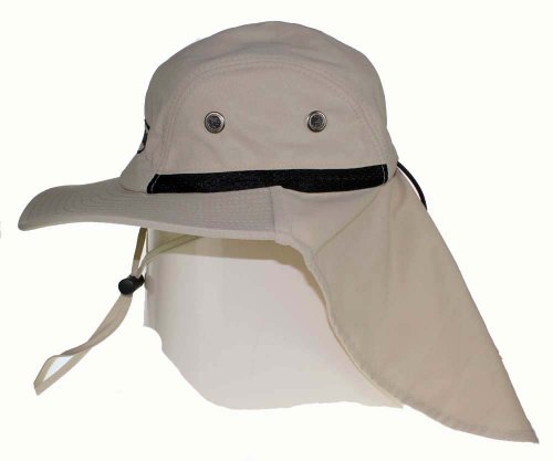 Outdoor Casual Hat, Large Bill Cap with Back Flap Protector