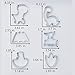 LILIAO Dinosaur Cookie Cutter Set Kids Birthday, 6 Pcs, Stainless Steel
