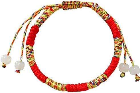 Handmade Colorful Line Lucky Weaved Bracelet Buddhist Knots Rope Bracelet Tibetan Infinity Charm Jewelry for Women Girls