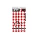 Grandipity 12 Pack Premium Disposable Plastic Picnic Tablecloth 54 Inch. x 108 Inch. Decorative Rectangle Table Cover - Red Checkered Gingham
