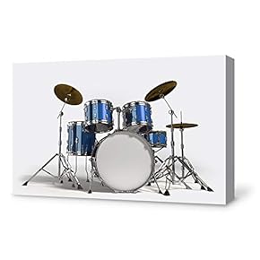 Canvas Wall Art for Living Room,Bedroom Home Artwork Paintings Drumset Ready to Hang - 12x18 inches