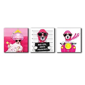 signwin-3 Piece Canvas Wall Art-Funny Animals-Canvas Prints Home...