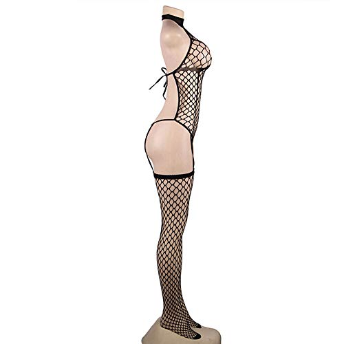 GREQ-Lingerie-Intimo-da-Donna-Calze-Intimo-Taglie-Forti-Sexy-Tentazione-Calzini-Interi-in-Omaggio-Monopezzo-in-Rete-flirtante