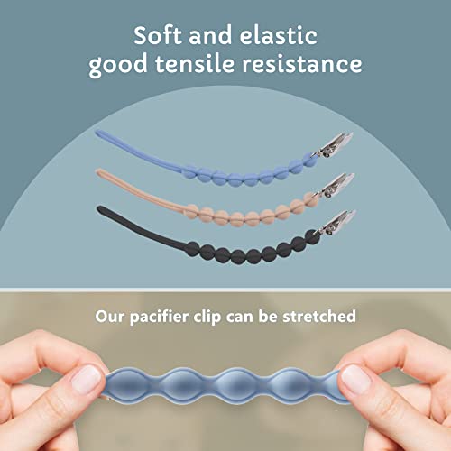 Viyuse one Piece Pacifier Clip Holder,Silicone Pacifier Chain BPA Free