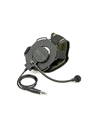 Bowman Evo III auriculares militares con TCI Tactical PTT Z029, auriculares tácticos, auriculares anti ruido, auriculares al aire libre, walkie talkie,caza, auriculares anti interferencias (negro)