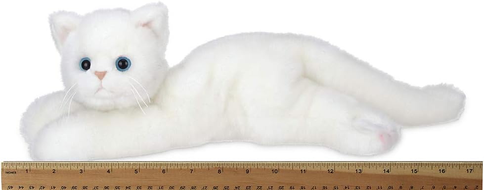 white stuffed kitten