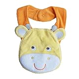 Tonseel Kids Waterproof Cartoon Lunch Bibs Infant Animal Saliva Towel Bib Cow