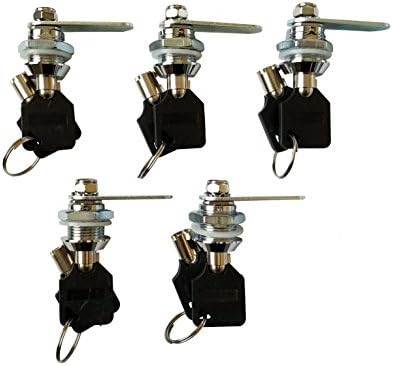 Admiral Locks Tubular Cam Lock, Keyed Alike, Retaining Key (Chrome Pack of 5, 5/8" Retaining)