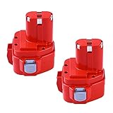 Topbatt 2Packs 12V 2.0Ah NI-Cd Replacement Battery for Makita Cordless Tools 1200 1220 1201 PA12 1222 1233S 1233SA 1233SB 1235 192681-5