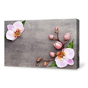 Canvas Wall Art for Living Room,Bedroom Home Artwork Paintings Orchid SPA Backgrounds Ready to Hang - 12x18 inches