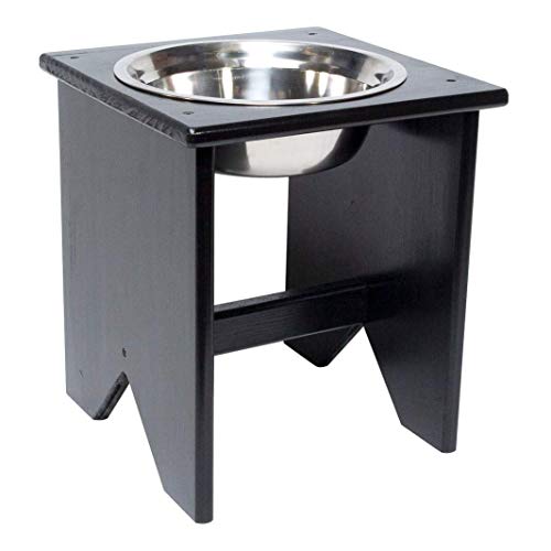 Amazon Com Elevated Dog Bowl Stand Wooden 1 Bowl 350 Mm