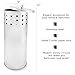 Home Intuition Chrome Vented Toilet Paper Roll Holder for Bathroom Storage Fits Regular Size Does NOT Fit Oversize Rolls, 1 Pack