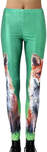 Mosszra Classic Popular Multiple Digital Print Stretch Tights Ankle Leggings