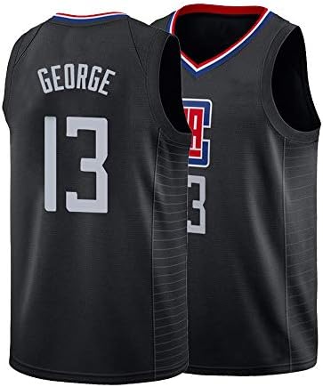 Lkygje Mens George Jerseys 13 Basketball Los Angeles Paul 2019 Sizes Black