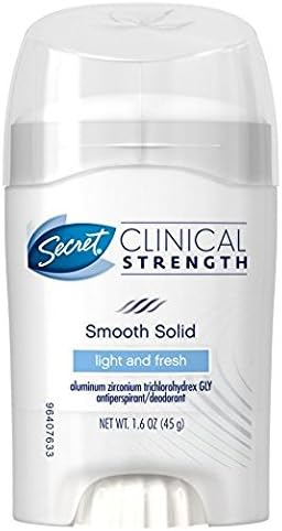 Secret Clinical Strength Smooth Solid Light and Fresh Scent, 1.6 oz per Stick (9 Pack)