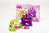 Princess Train Track Set for Child Creativity Imagination 49 Piece Battery Operated Moving Train