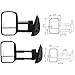 DEDC Towing Mirrors Chevy Tow Mirrors Fit For 2007-2013 Chevy Silverado 1500 2500 3500 GMC Sierra Power Heated With Arrow Led Light