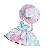 MonkeyJack Lovely Flower Dress Hat Suit Beach Outfit for 18'' American Girl Our Generation Zapf Baby Born Dolls Clothes